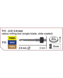 Imes-Icore - Radius Milling Tool - Ø 2,5 mm - T11 - Shaft 3 mm