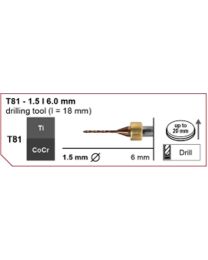 Imes-Icore - Drilling Tool - Ø 1.5 mm - T81 - Shaft 6 mm