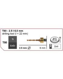 Imes-Icore - Drilling Tool - Ø 2.5 mm - T80 - Shaft 6 mm