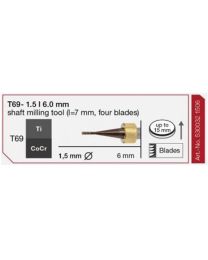 Imes-Icore - Milling Tool  - Ø 1.5 mm - T69 - Shaft 6 mm
