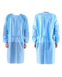 Isolation Gown - Blue - (10 pcs)