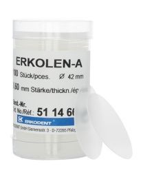 Erkodent - Erkolen A - 0.60 mm - Ø 42 mm - Clear - (100 pcs)