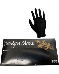 Latex Gloves - Black - Medium - (100 pcs)