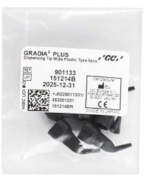 GC Gradia Plus - Dispensing Tip - Wide Plastic Type & Light Protective Cover - (5 pcs)