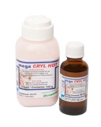 Megadental - Mega CRYL HOT Pink Veined - Test Package - (100 g / 50 ml)