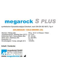 Megadental - megarock S-PLUS - Class 4 - Gold Brown - Box - (4 x 4 kg)